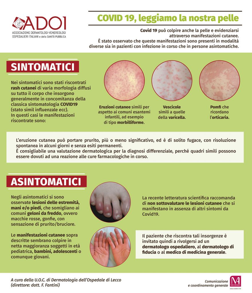 linee guida adoi covid-19 e lesioni cutanee