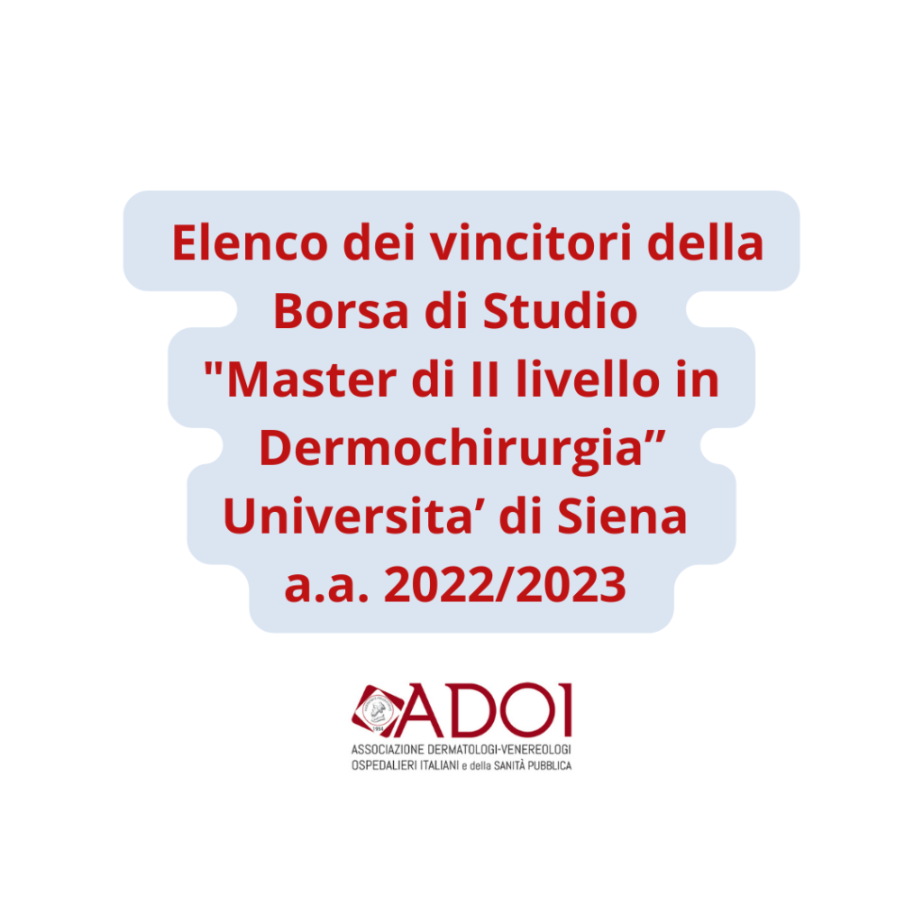 borsa di studio master dermochirurgia